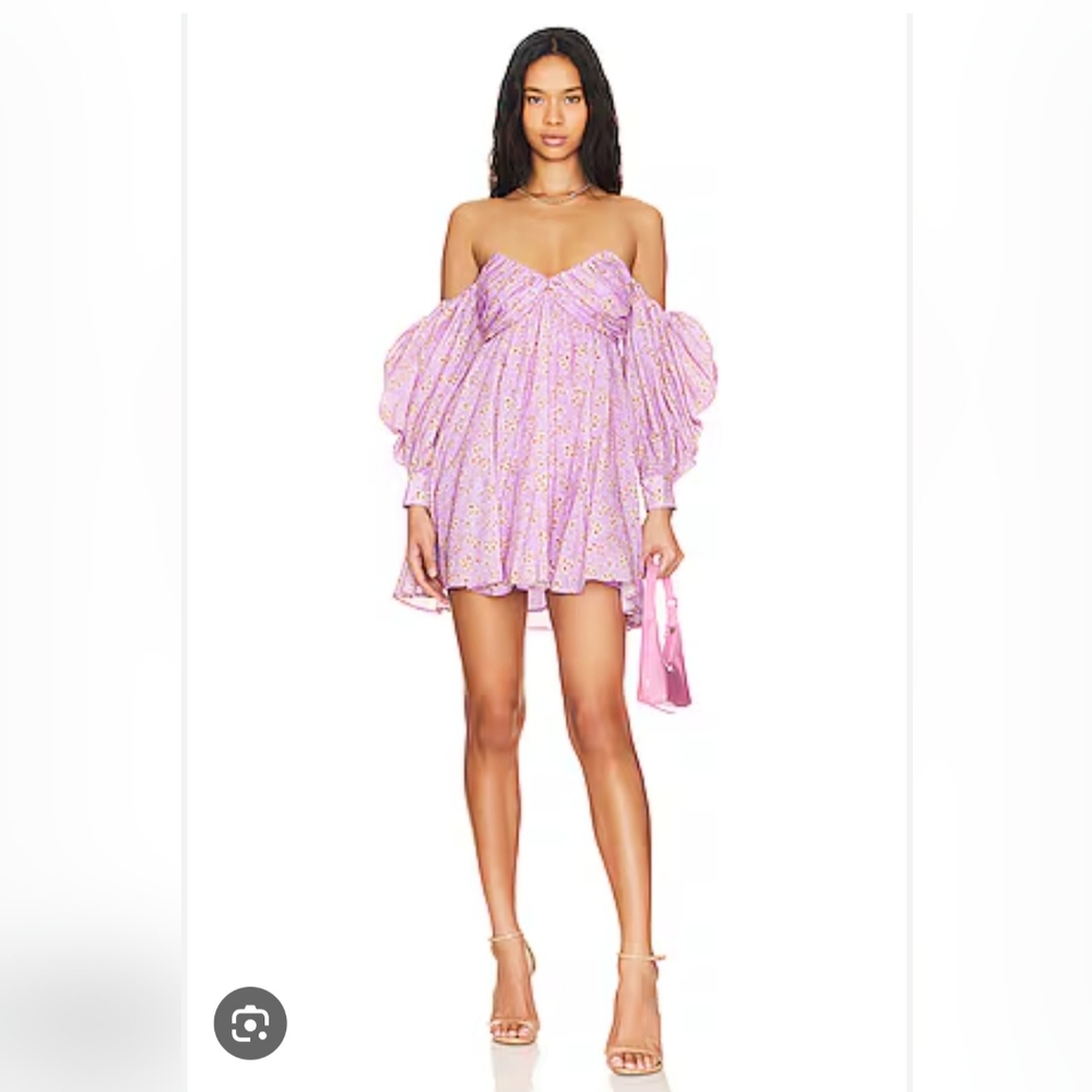 Floral Off-Shoulder Pink Dress